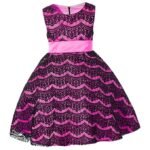 Flower Girl Dress Lace Wedding Bridesmaid Birthday Pageant 4-5 Years pink