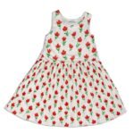 Cute Girl Flower Print Pleated Outing Knit Dress- Stylish Designer Dress, Durable & Comfortable Soft Material for Causal & Occasion Wear