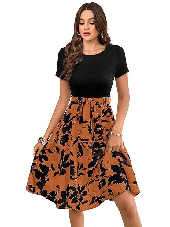 Polycotton Classic Prom Dress (Orange)