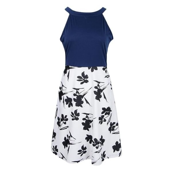 Women's Floral Sleeveless Off-Shoulder Party Prom Swing Dress White XL | Dresses | Womens Clothing