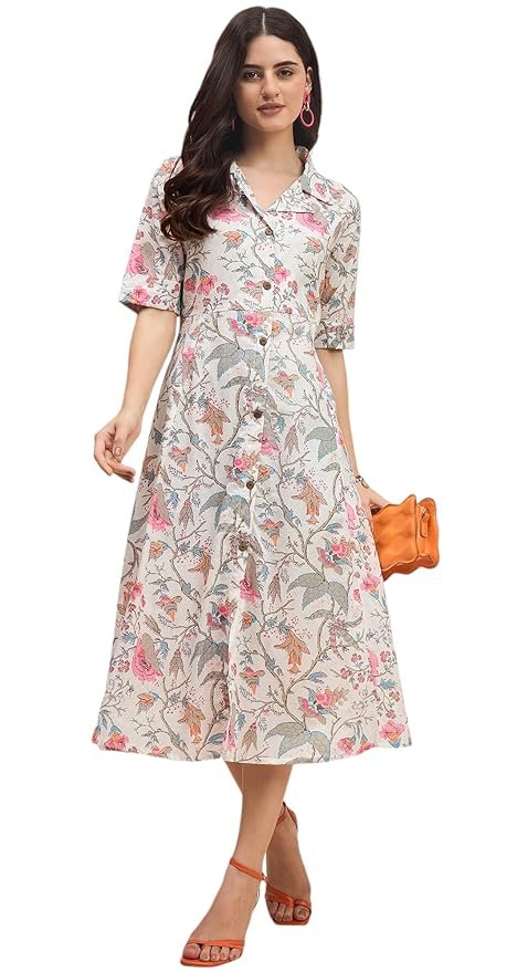 Women's Western Dress Floral Printed Casual Dress