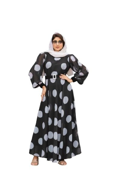Georgette Full Sleeve Length Stylish Abaya Dress for Women