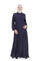 Women's Polyester Collar Abaya Burqa