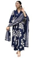Women Printed A-Line Kurta Pant With Dupatta