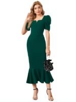 Women's One Piece Western Dress one Piece Dress for Women Dress for Women Maxi Cocktail Green Dress