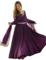 Women's Georgette Casual Dress(Purple)