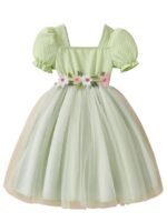Girl's Net Knee-Length Dress(PISTA)