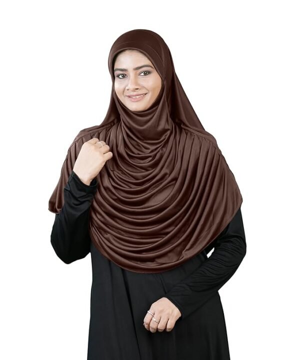 Hijab Stretchable Frilled Hijab Scarf for Muslim Women | Soft Polyester Stylish Hijab for Women (Coco)