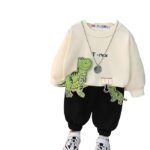 Unisex Kid Cotton Printed Sweatshirt and Pant Set Round Neck Long Sleeve Outfit | | Winter Warm Clothes | Toddler Tracksuit for Casual