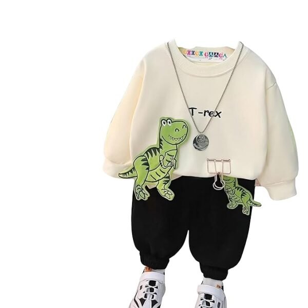 Unisex Kid Cotton Printed Sweatshirt and Pant Set Round Neck Long Sleeve Outfit | | Winter Warm Clothes | Toddler Tracksuit for Casual