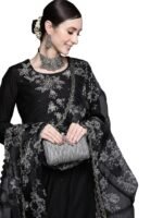 Women's Embroidered Viscose Straight Kurta with Pant & Dupatta Set
