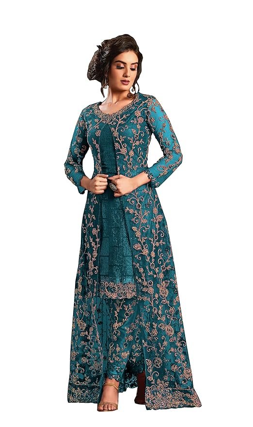 Women's Anarkali Long Gown(Green)