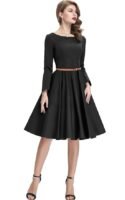 Women's Skater A-Line Dress with Belt