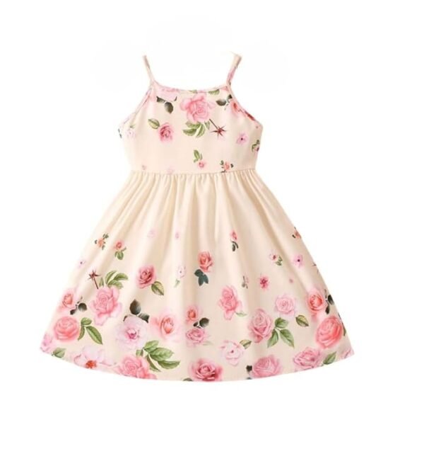 Summer Dress for Baby Girl/Frocks for Baby Girl/Baby Frocks Girl Poly Rayon/Casual Dress Short Flutter Sleeve