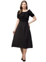 Elegant Women’s A-Line Long Maxi Dress – Fit & Flare Formal & Casual Gown with Flowy Hem – Stylish Evening Party Dress for Girls