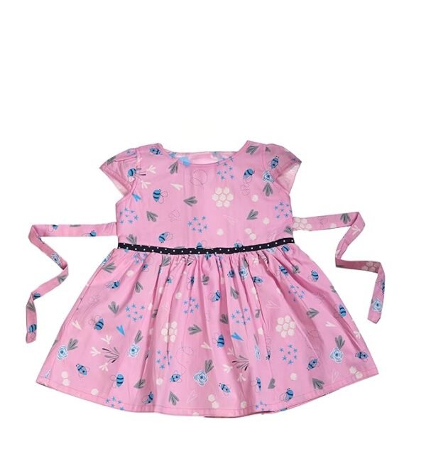 Girls Pure Cotton Soft Frock with Astar, Printed Multicolor for Girl Child(Pink)