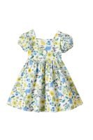 Baby Girls Cotton Blend Floral Printed Summer Dress |Fancy Western Dresses |Kids Frock